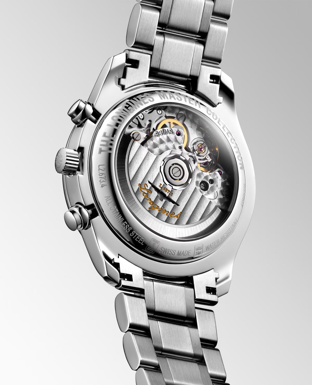 Back left view of Longines Master Collection Chrono Moonphase 40mm L26734716