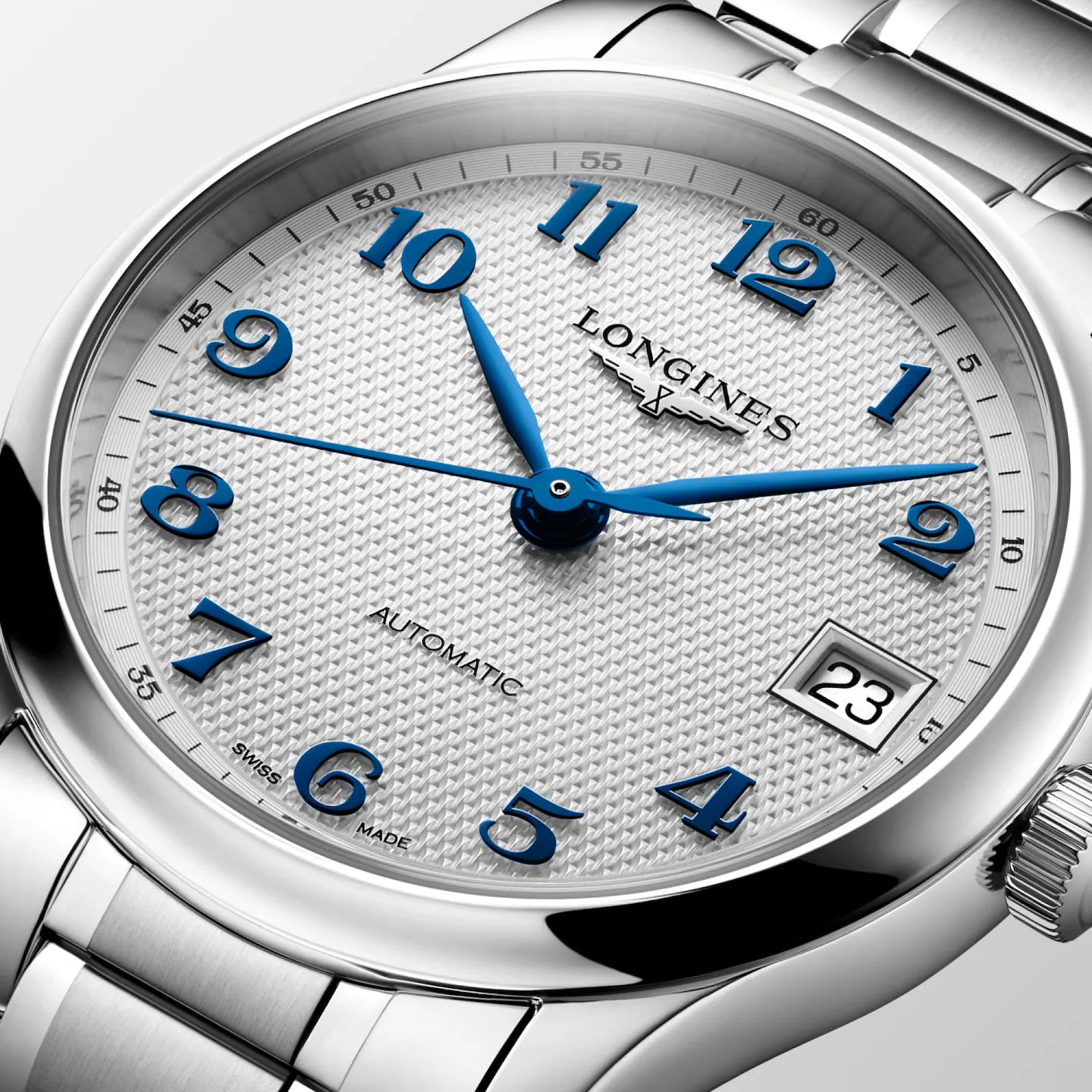 Close view of Longines Master Collection Automatic Steel - 4 sizes