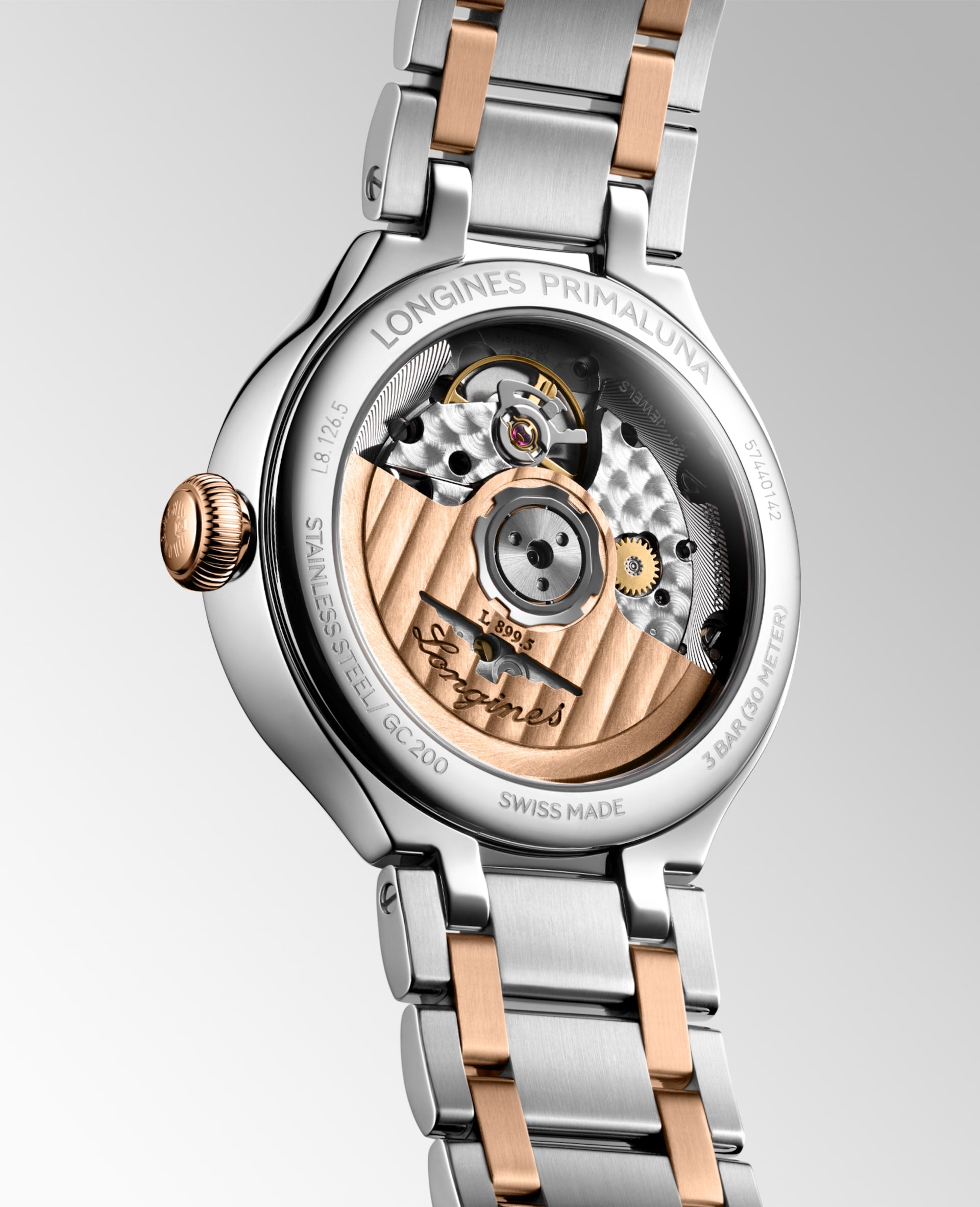 PrimaLuna Stainless Steel Moon Phase Diamonds 34mm L81265717