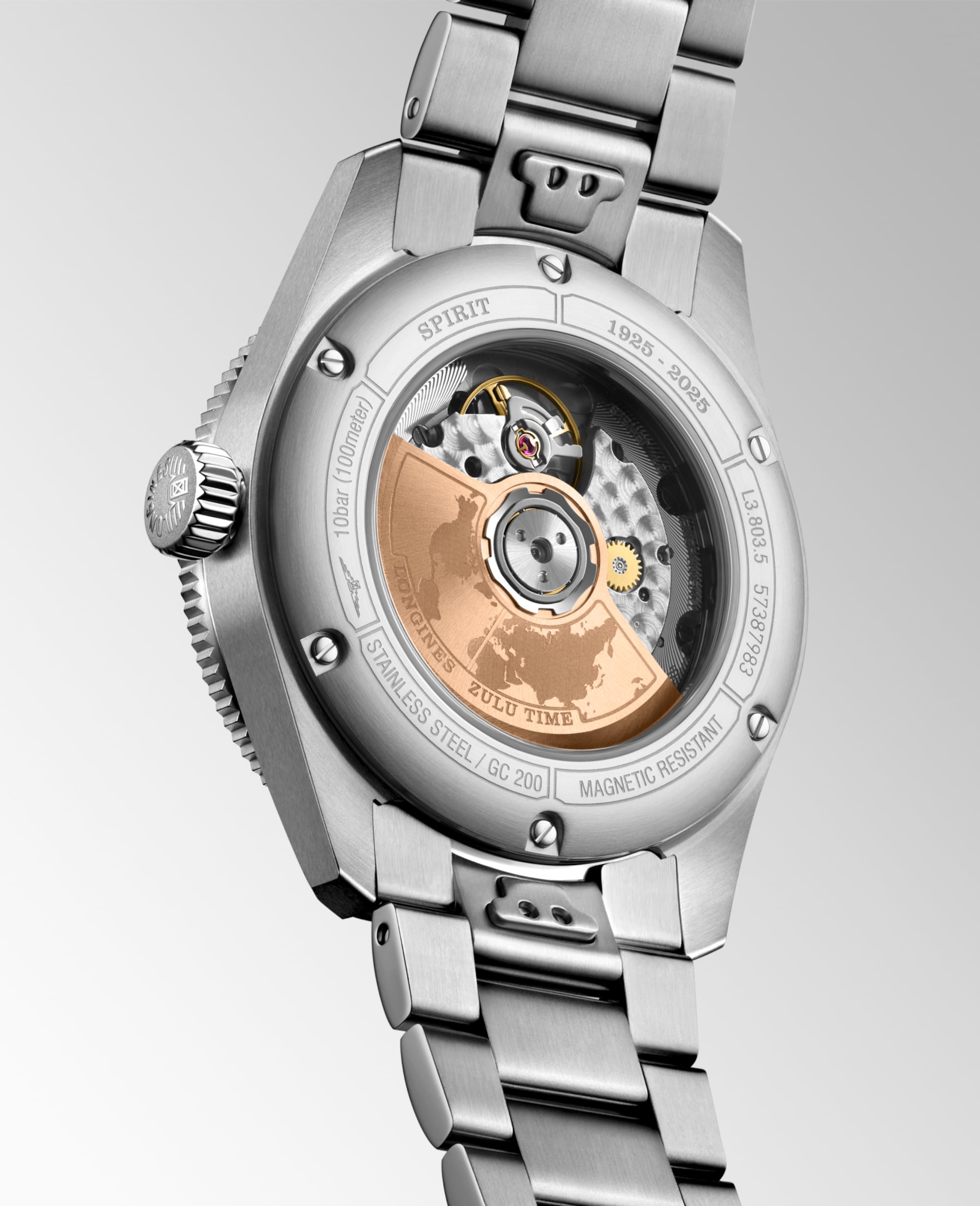 Spirit Zulu Time 1925 39mm transparent case back