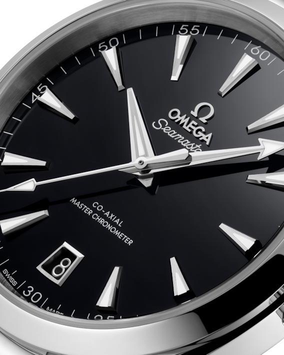 Omega Seamaster Aqua Terra Lacquer Black 41mm 220.10.41.21.01.002 dial details