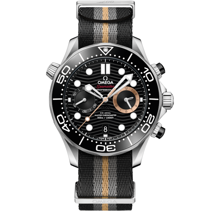 Front view of Omega Seamaster Diver 300M 007 Edition First Light 44mm 21032445101002