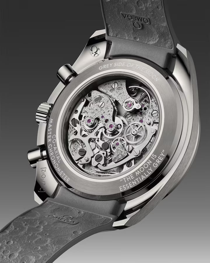 Back close view of Omega Speedmaster Dark Side of the Moon Gray 44.25mm 31092445006002