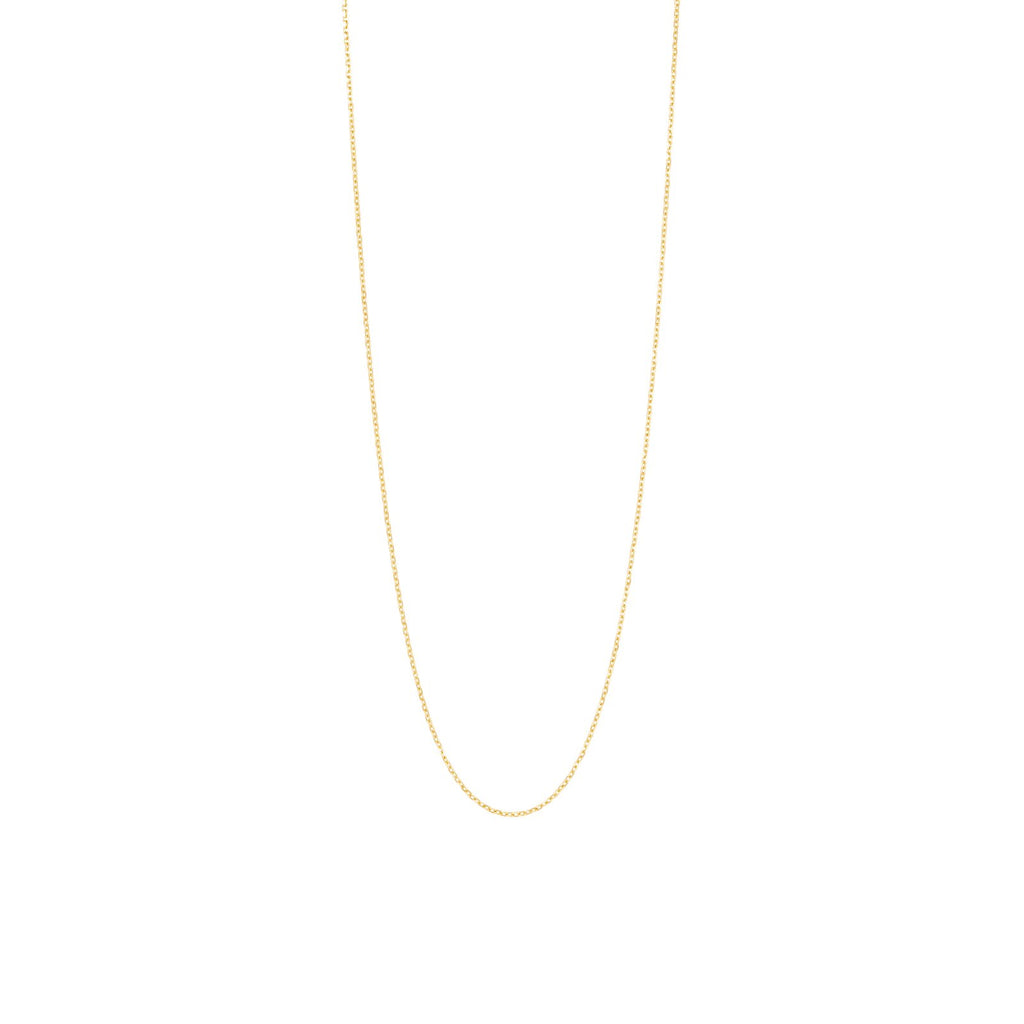 Diamond-cut chain in 18K yellow gold, adjustable 18-20 inches.