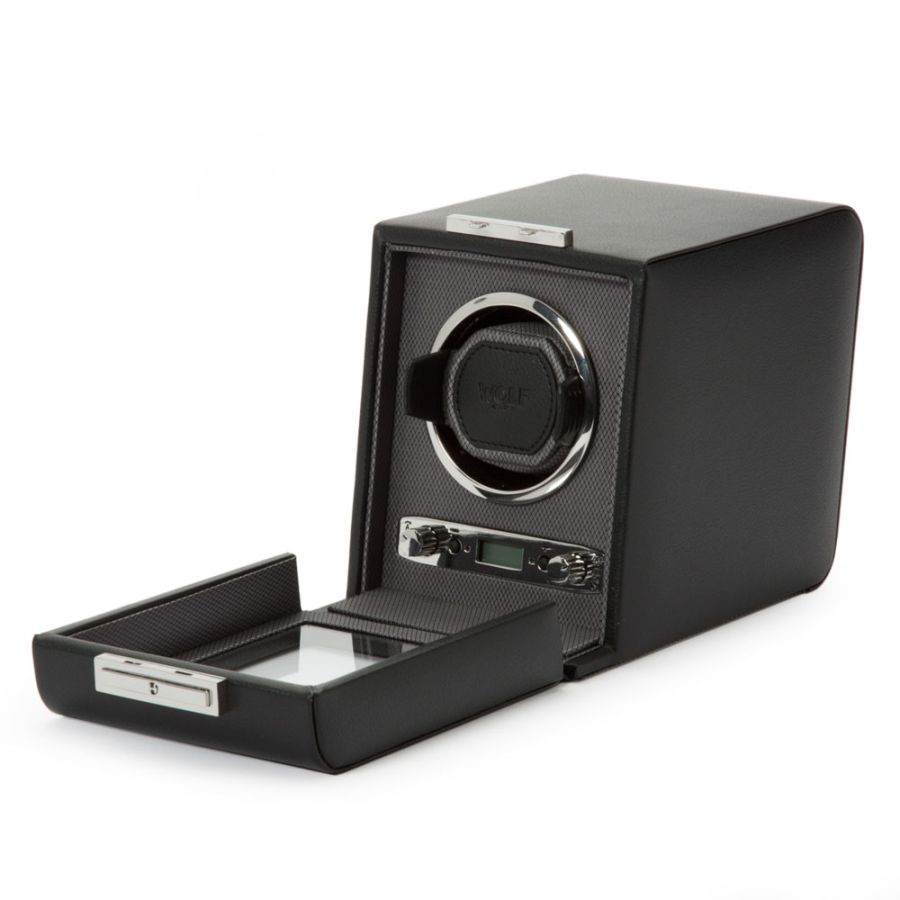 Side with open view of Wolf 1834 Viceroy Single Watch Winder 456002