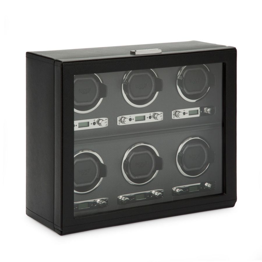 Side view of Wolf 1834 Viceroy 6 Piece Watch Winder 456802
