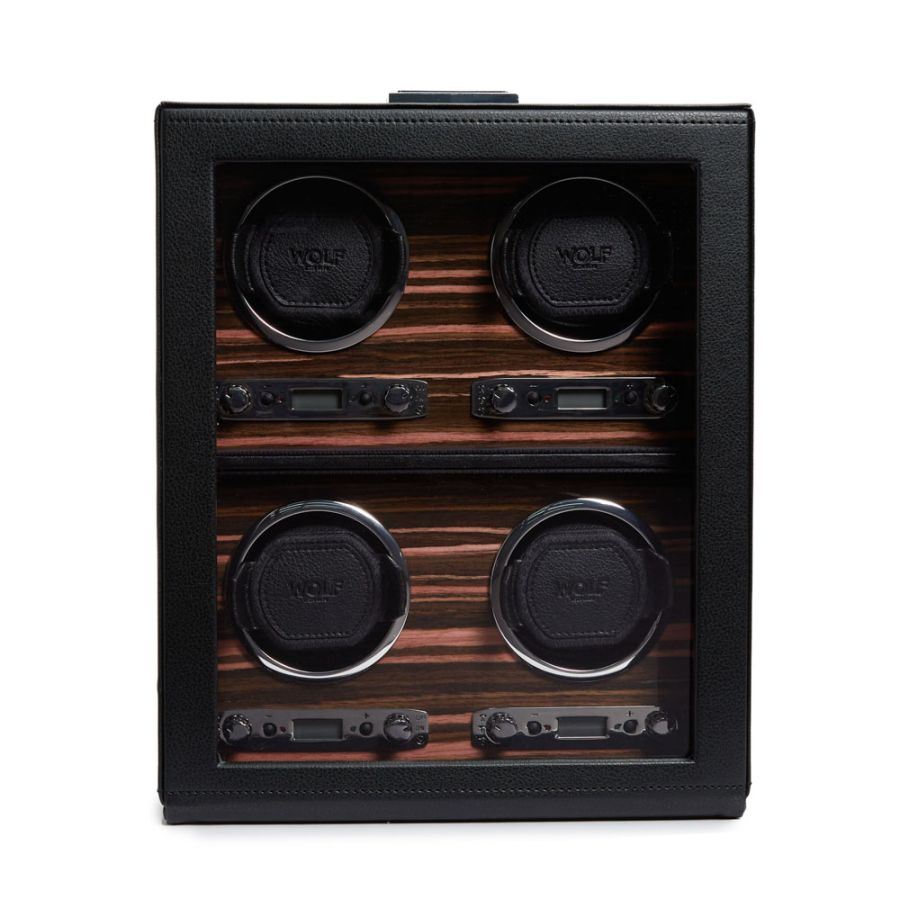 Front View of Wolf 1834 Roadster 4 Piece Watch Winder 459156