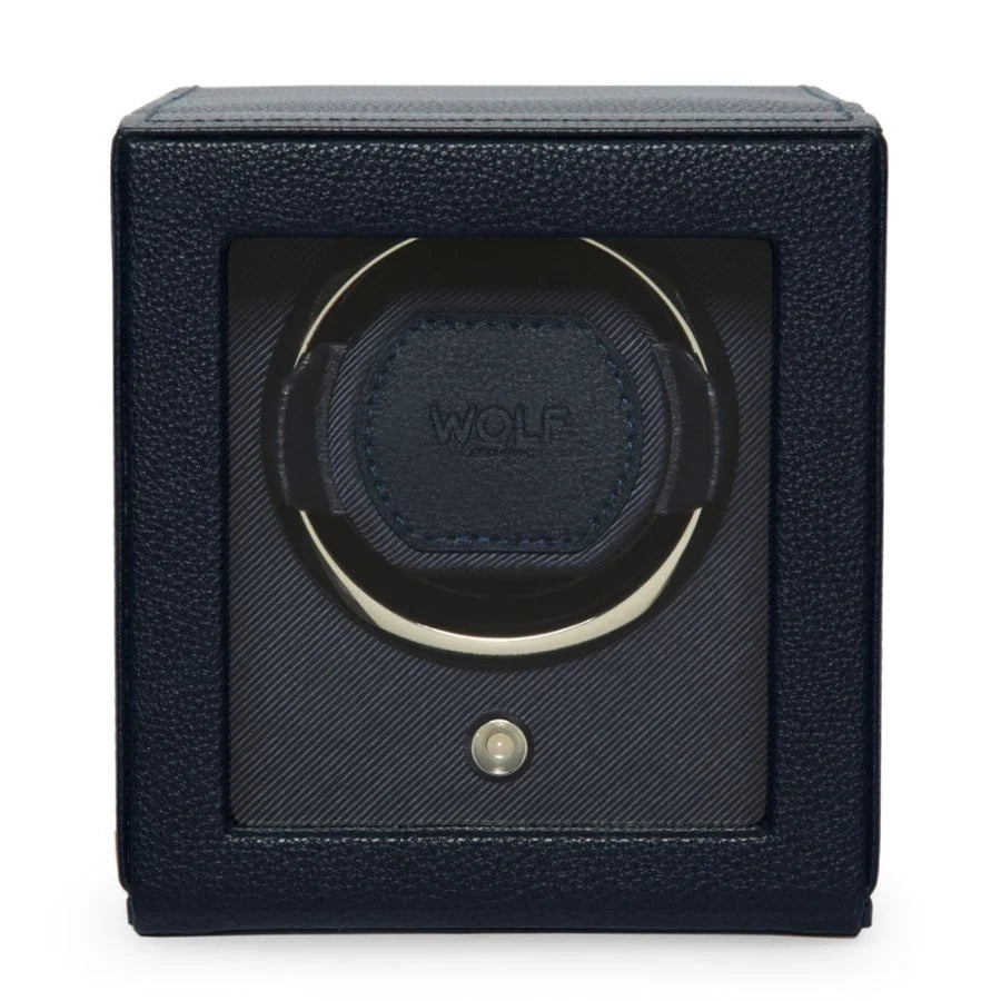 Front view of Wolf 1834 Cub Single Watch Winder with Cover 461117