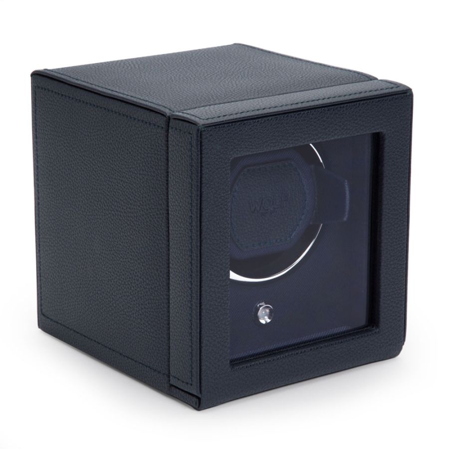 Side view of Wolf 1834 Cub Single Watch Winder with Cover 461117