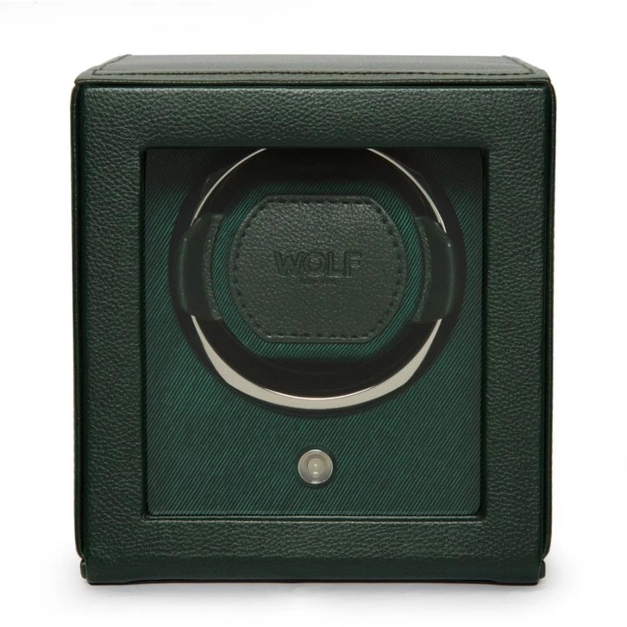Front view ofWolf 1834 Cub Single Watch Winder with Cover 461141