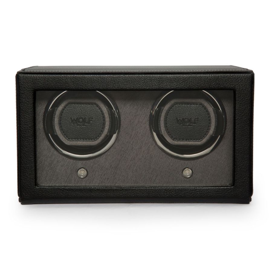 Front View of Wolf 1834 Cub Double Watch Winder with Cover 461203