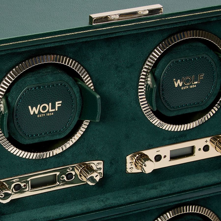 Closer view of Wolf 1834 British Racing 4 Piece Watch Winder 793041