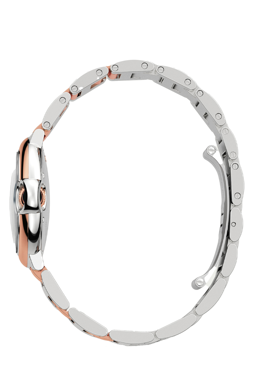 Side View of Cartier Ballon Bleu Steel & Gold 33mm W2BB0032