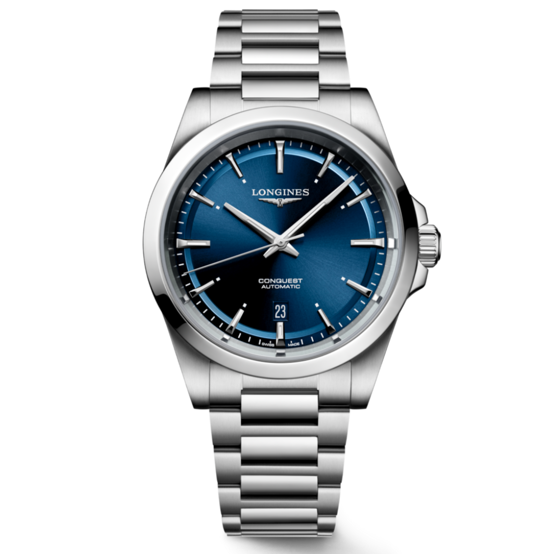 Longines Conquest Sunray Blue 41mm L38304926 Front View