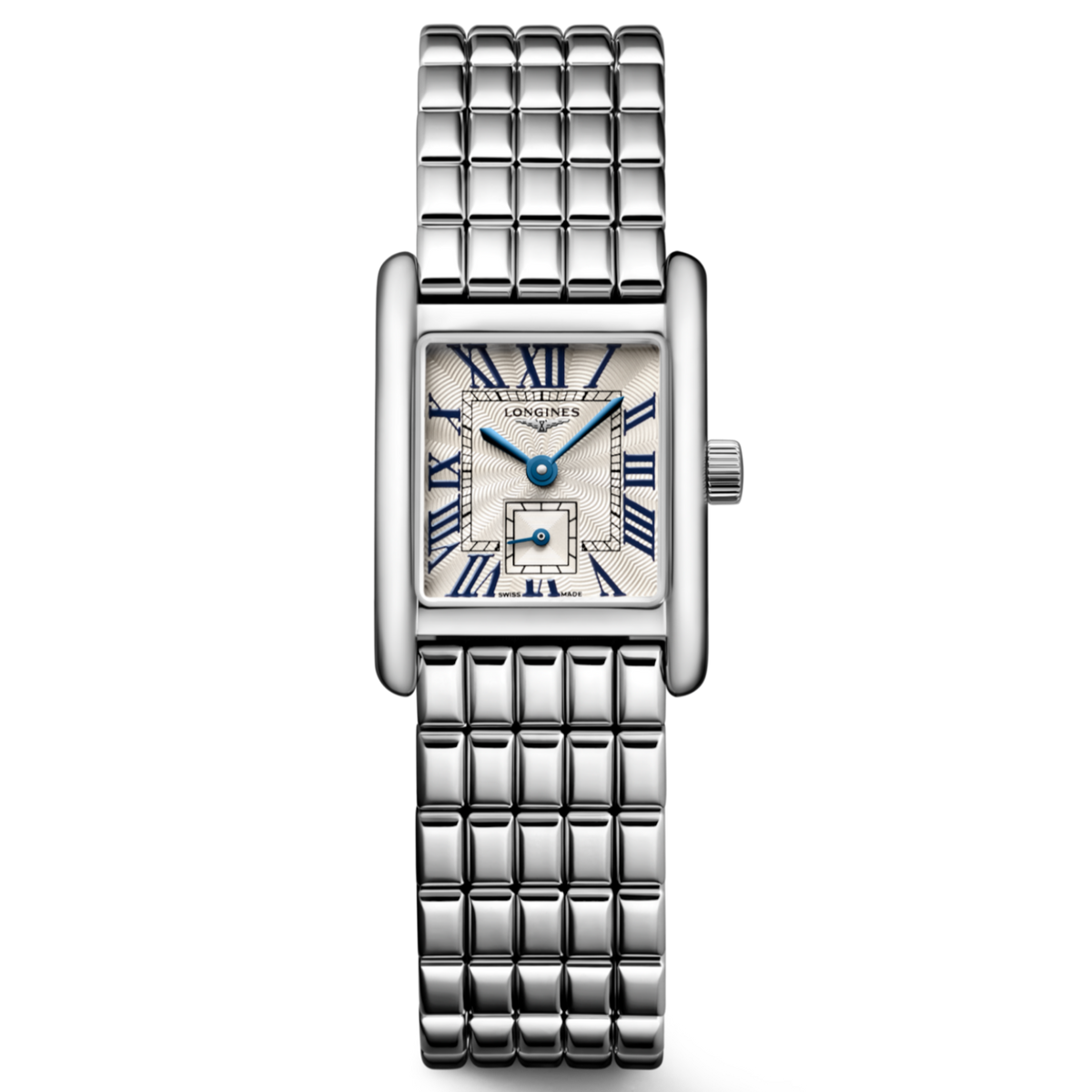 Longines Elegance Mini DolceVita Silver "Flinqué" 21x29mm L52004716 front view