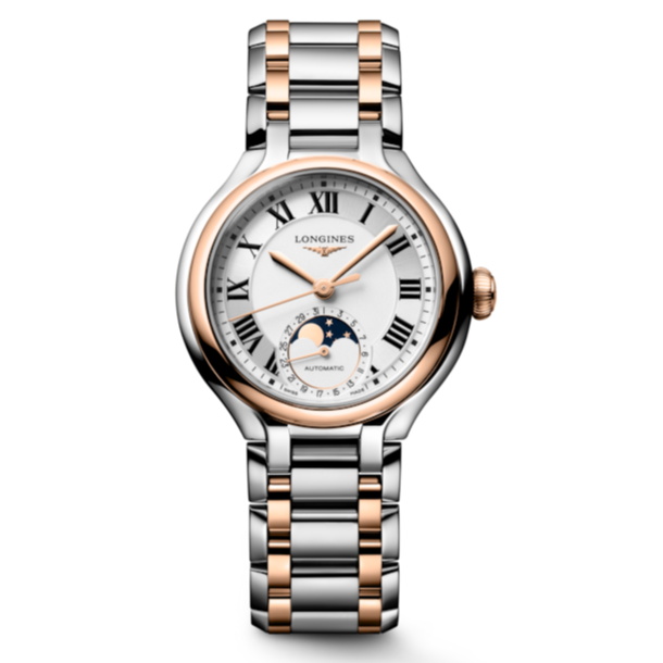 PrimaLuna Stainless Steel Moon Phase Diamonds 34mm L81265717