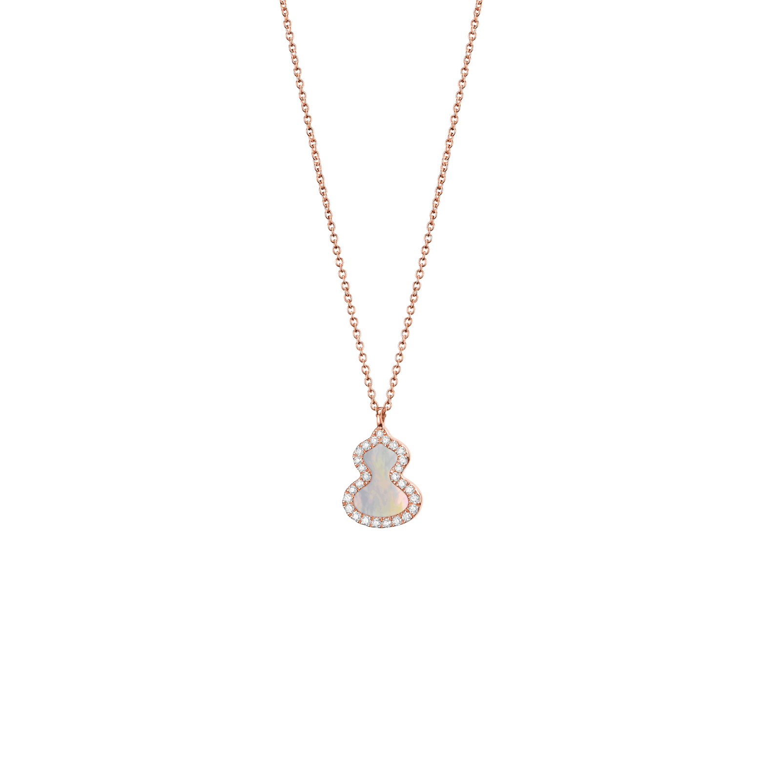 Qeelin Petite Wulu Necklace with Mother of pearl WU-NL0006B-RGDMOP
