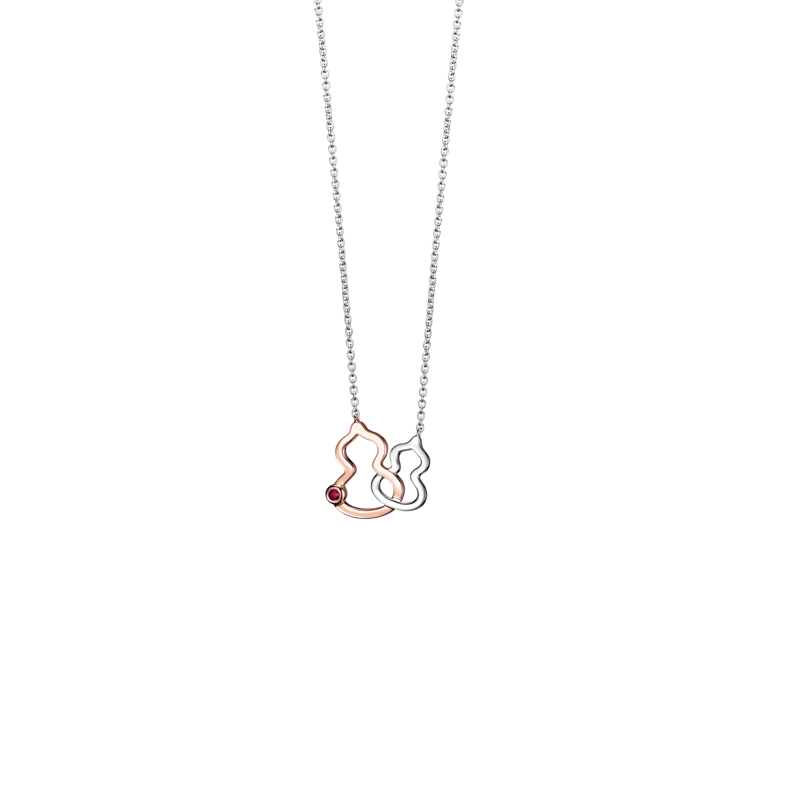 W2NPT4ARWRU | Qeelin Petite Wulu Necklace with Ruby WU-NL0004C-RGWGRU