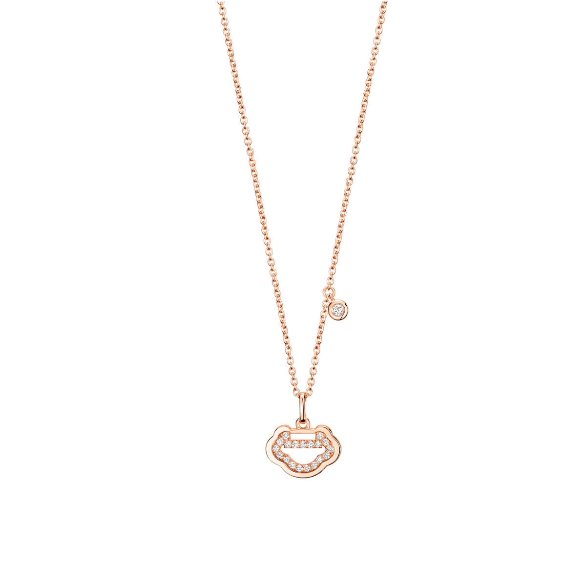 YYNPT8ARGDI | Qeelin Petite Yu Yi Necklace (YY-NL0008A-RGD)