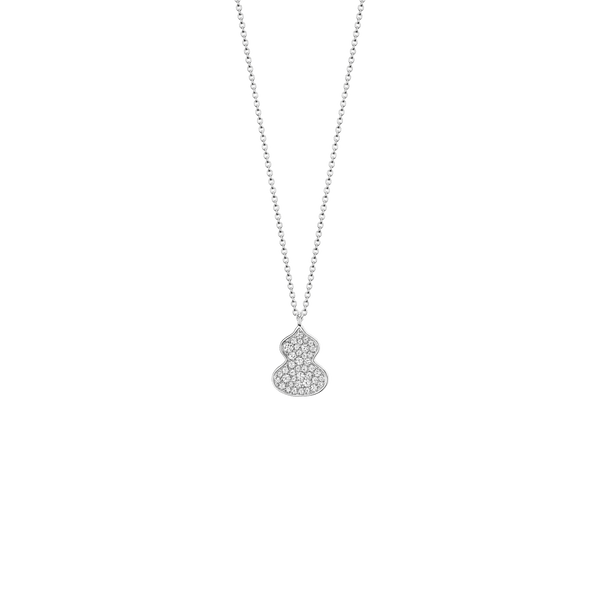 Qeelin Petite Wulu White Gold Necklace with Diamonds WU-NL0018A-WGD WUNPT18WGDI