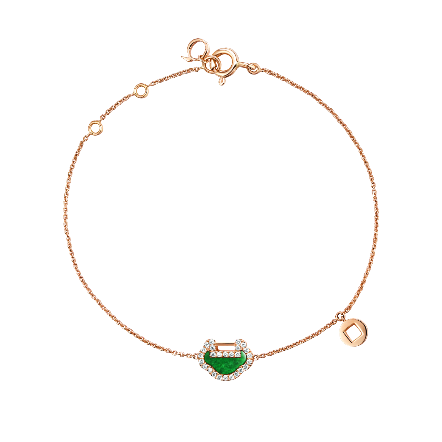 Qeelin Petite Yu Yi Necklace with Jade YY-BR0002G-RGDGJE YYBPT2ERGJE