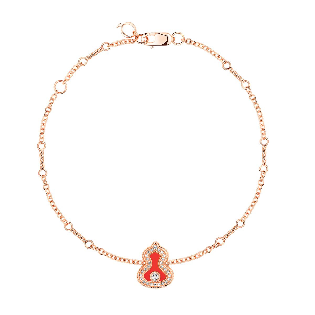 Qeelin Wulu Bracelet Red Agate and Diamonds WU-040-LGBL-RGDRA 