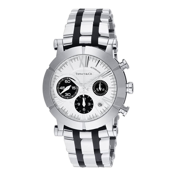Tiffany Atlas Gents White Dial Chronograph Automatic Watch Z10008212A21A00A