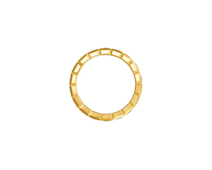 Ice Cube Pure Half-Set Yellow Gold Ring 829834-0039