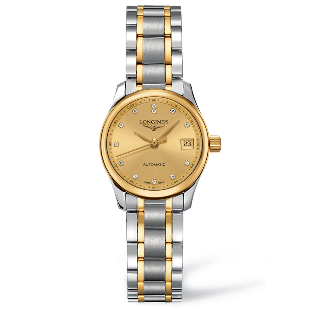 Longines Master Collection 25mm Stainless Steel/Gold 18K with Diamonds L21285377