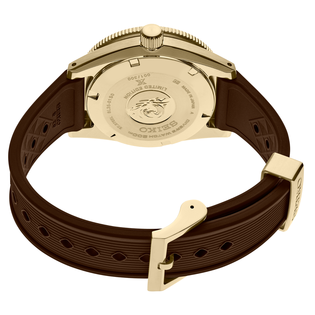 Seiko Prospex 1965 Heritage Diver's Limited Edition Save the Ocean 41mm SLA066 back side view