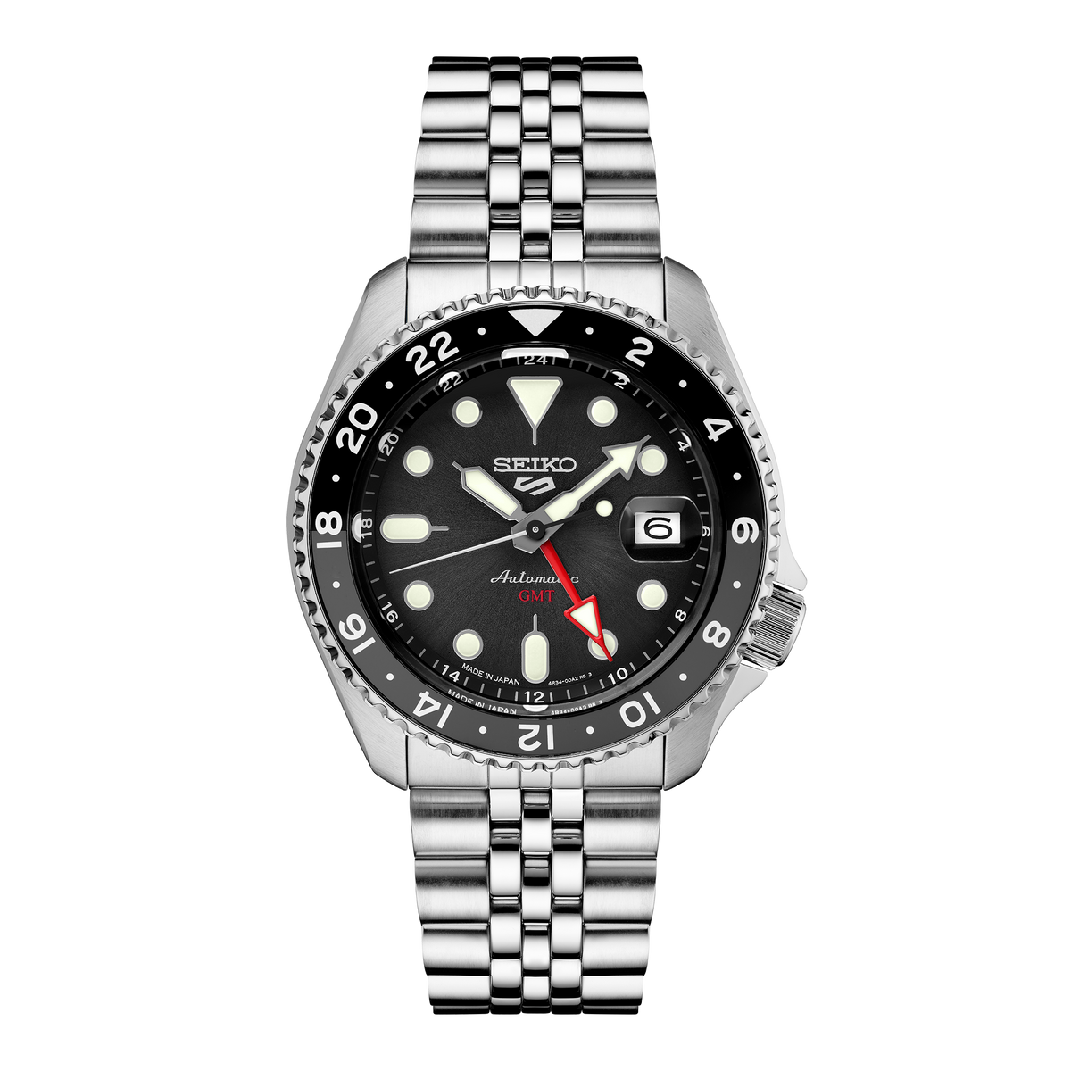 SSK001 | Seiko 5 Automatic GMT Black Dial Watch