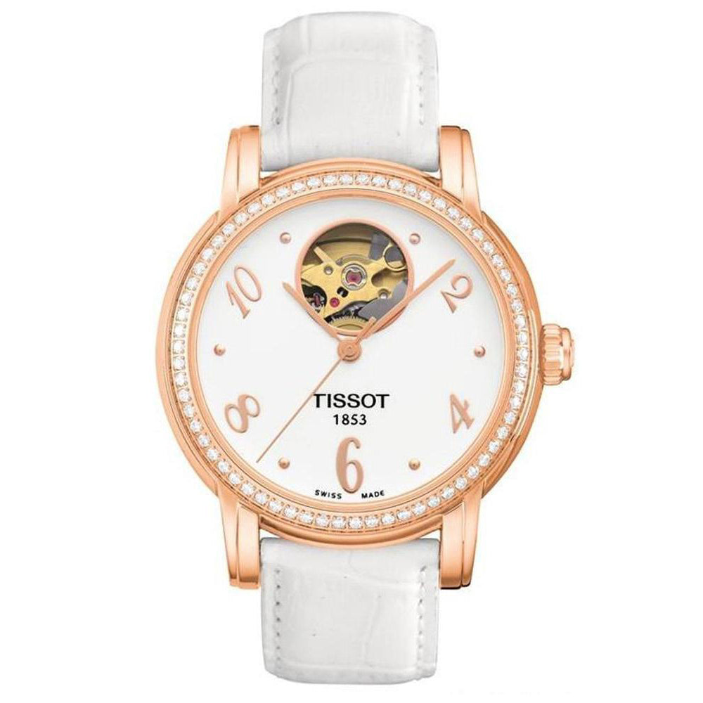 ?Tissot Ladies Rose Heart White Strap Watch! New! Sale! Tissot Lady Heart Women main image 4