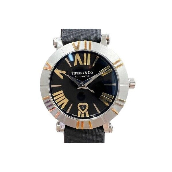 SALE | Tiffany Atlas Black Dial Automatic Two Tone Watch  display picture 1