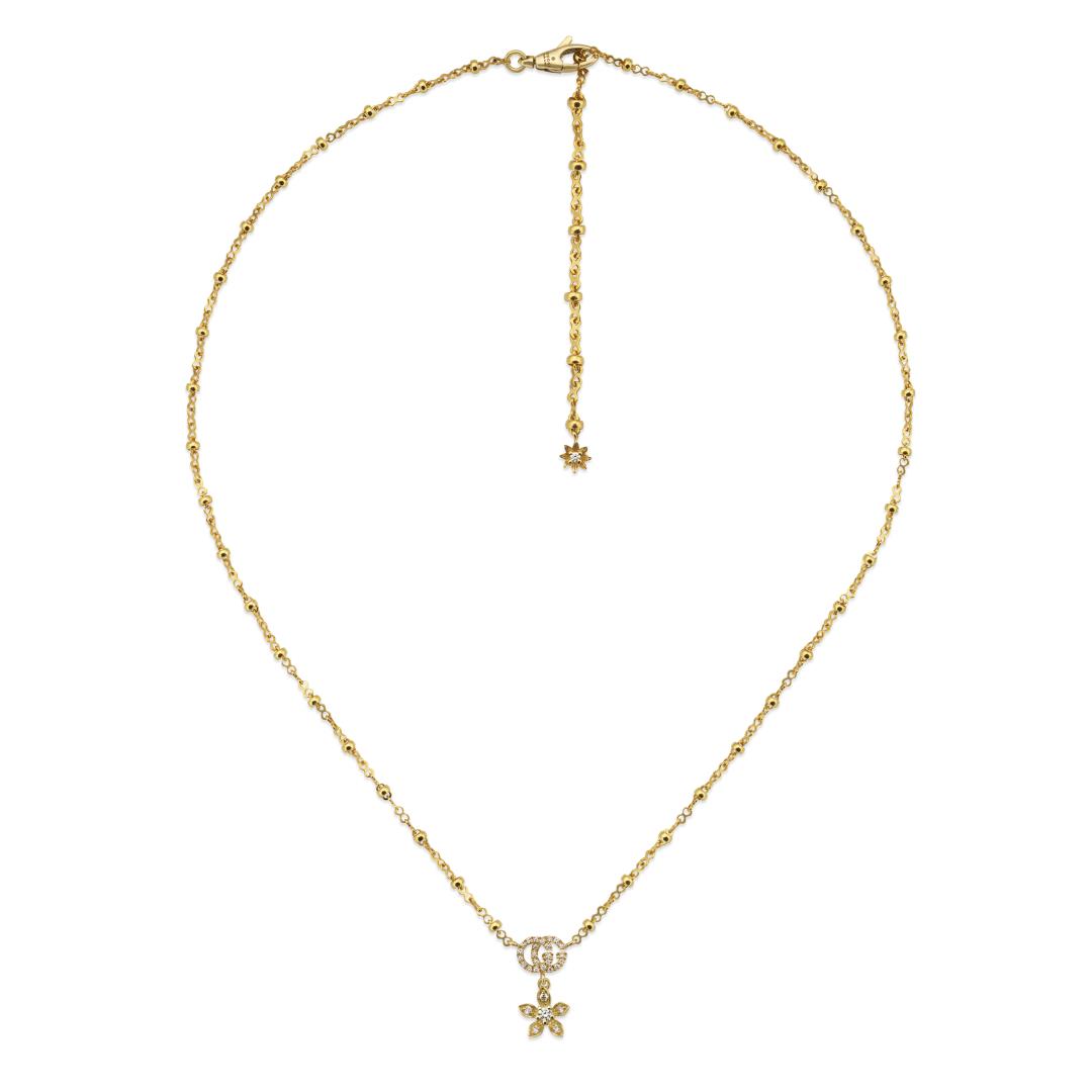Flora Yellow Gold Diamond Necklace