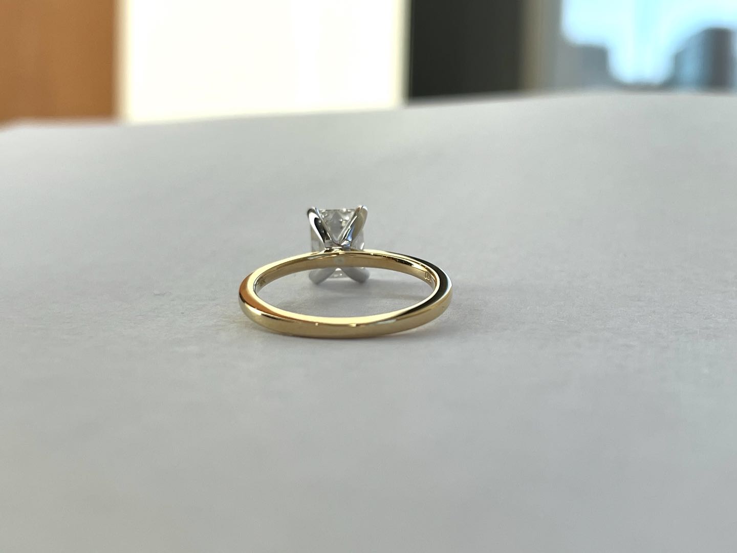 Emerald Diamond Engagement Ring