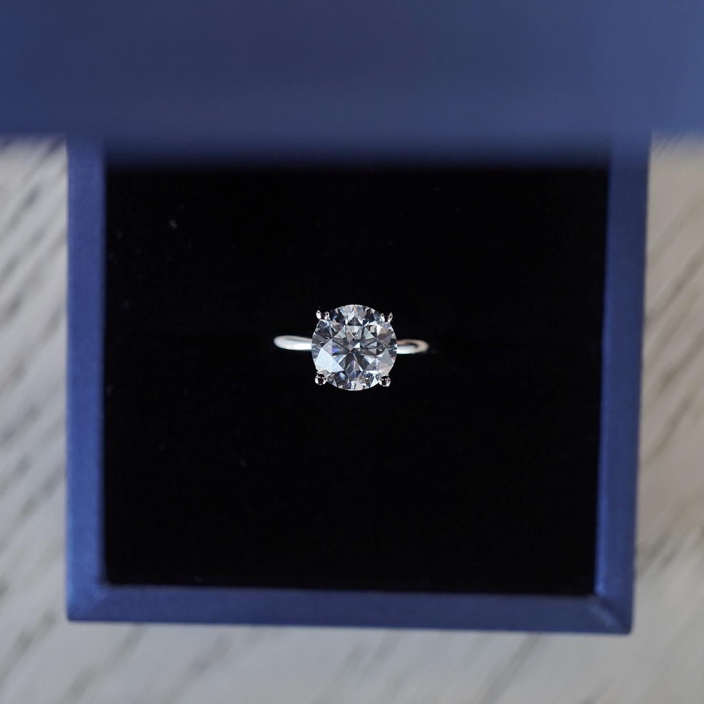 Round Solitaire Diamond Gallery Engagement Ring