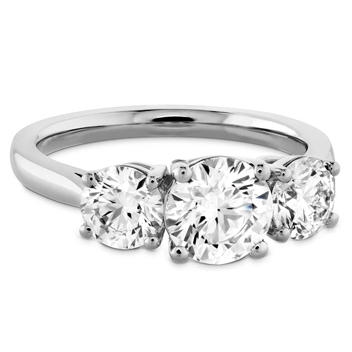 Simply Bridal Three Stone Engagement Ring White Gold