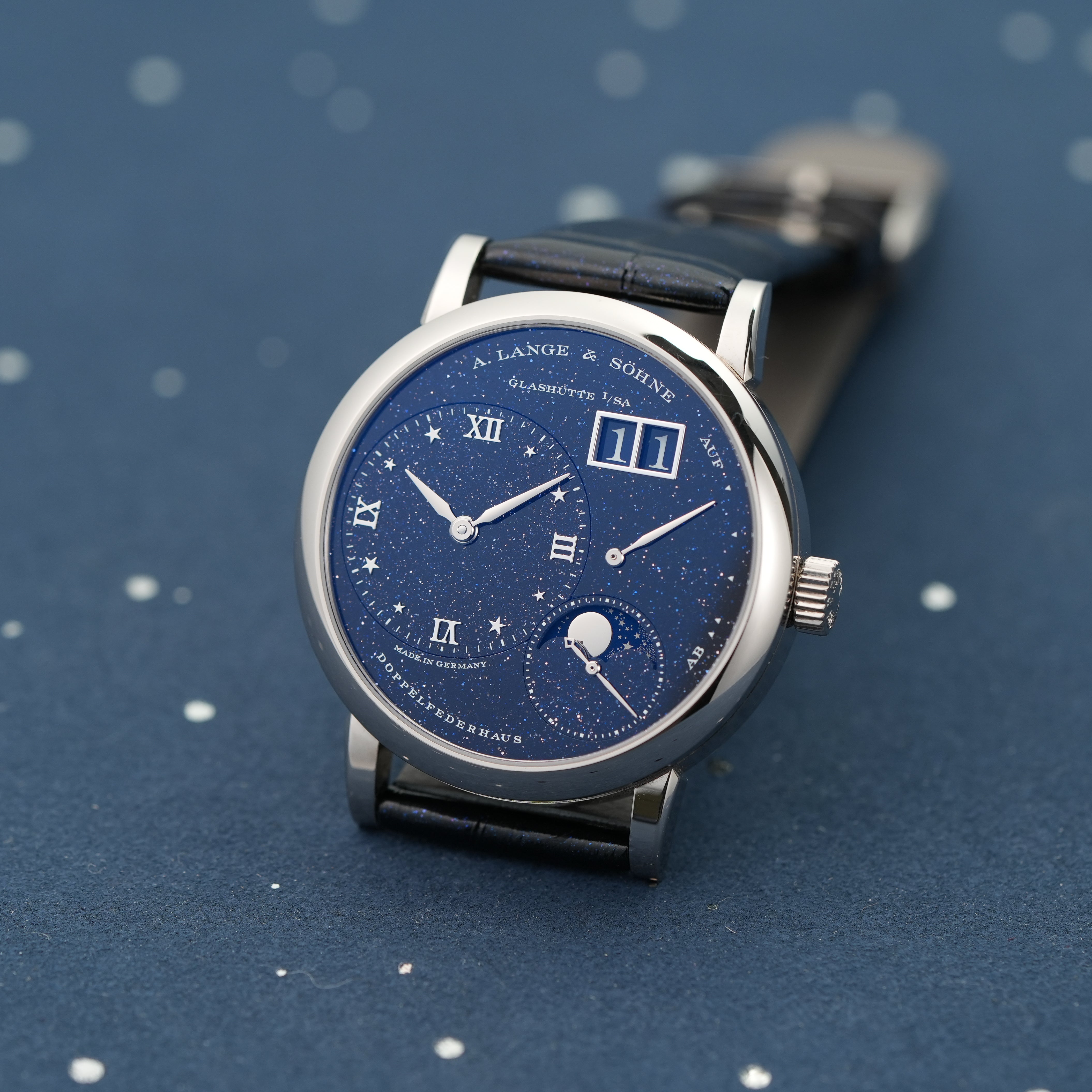 2024 A. Lange & Söhne Little Lange 1 Moonphase Aventurine angle