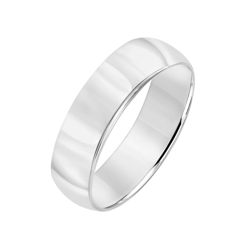 Low Dome Plain Wedding Band 7MM