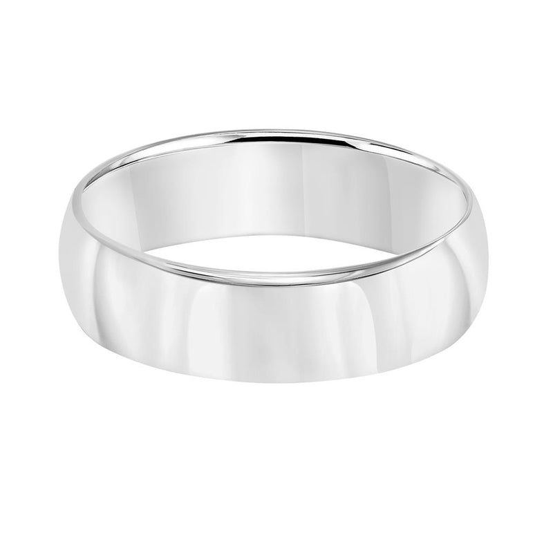 Low Dome Plain Wedding Band 7MM