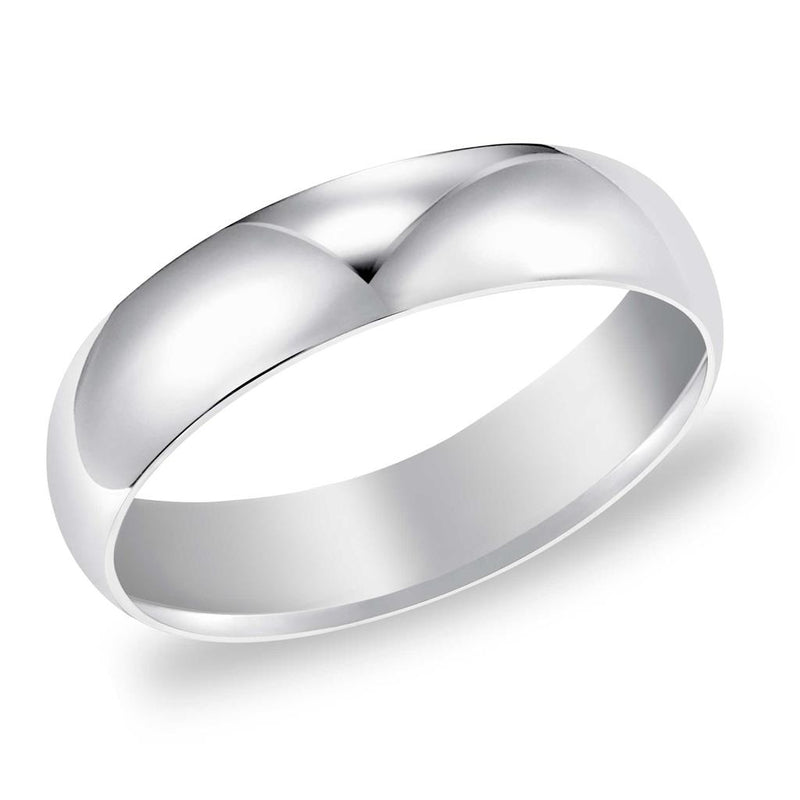 Low Dome Plain 5MM Wedding Band