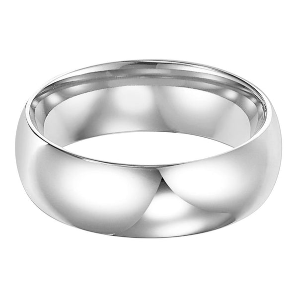 Low Dome Comfort Fit Plain Wedding Band 6MM