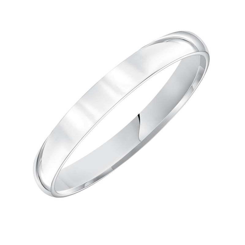 Low Dome Comfort Fit Plain Wedding Band 3MM