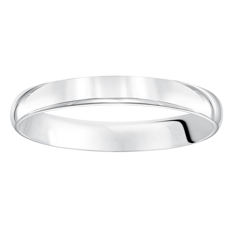 Low Dome Comfort Fit Plain Wedding Band 3MM