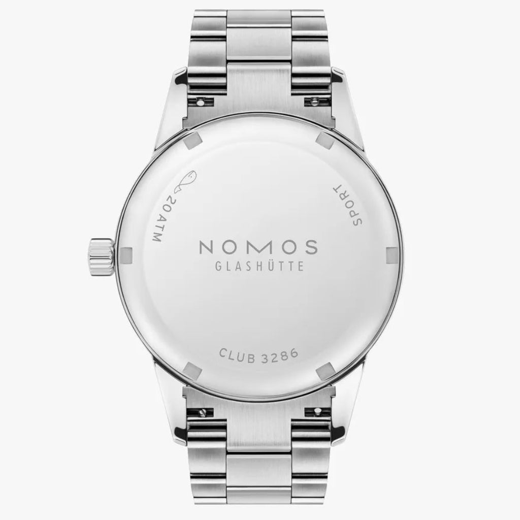 NOMOS Glashütte Club Sport Neomatik Polar Automatic 37mm Blue 747 back view