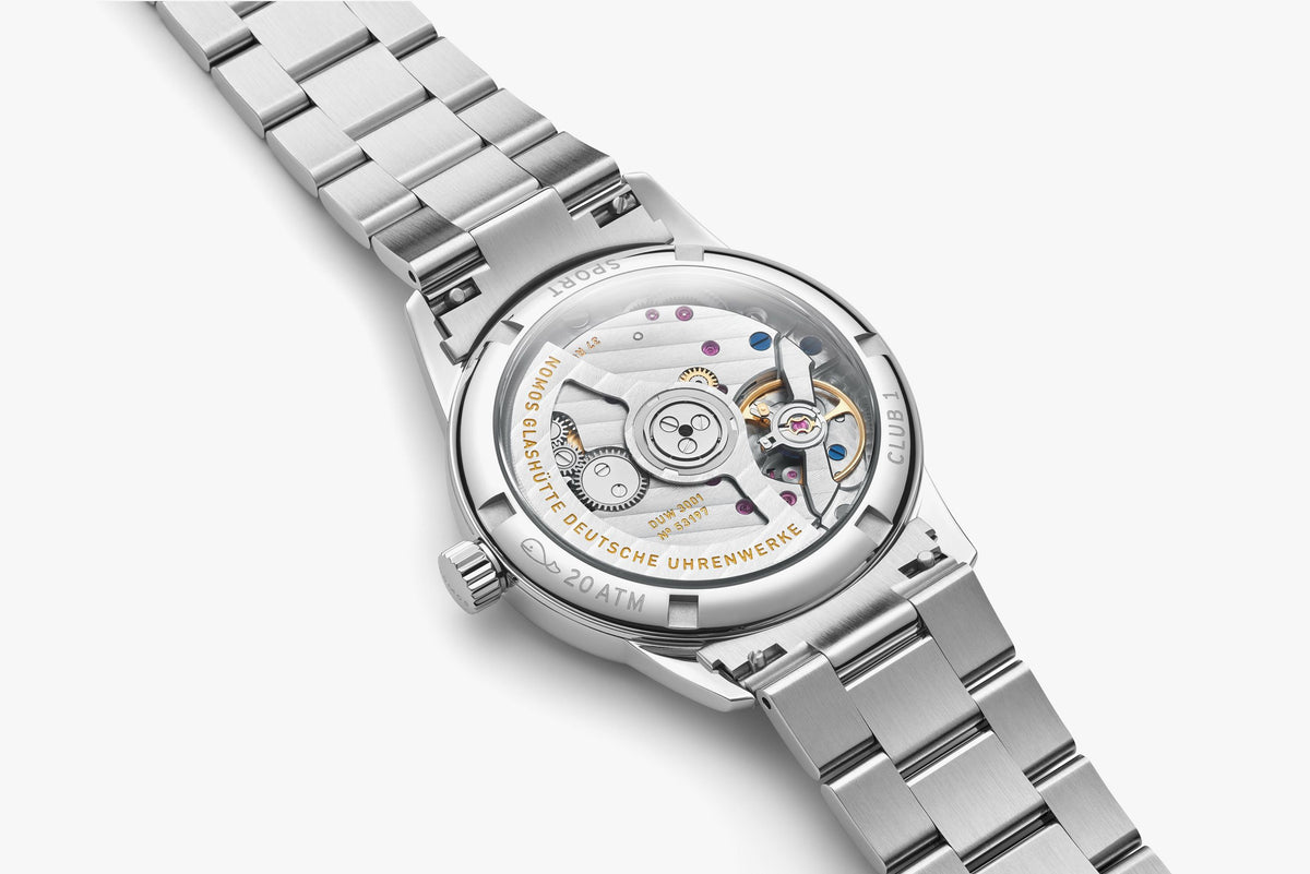 NOMOS Glashütte Club Sport Neomatik 34 Automatic Rose Pink 34mm 756 caseback/strap