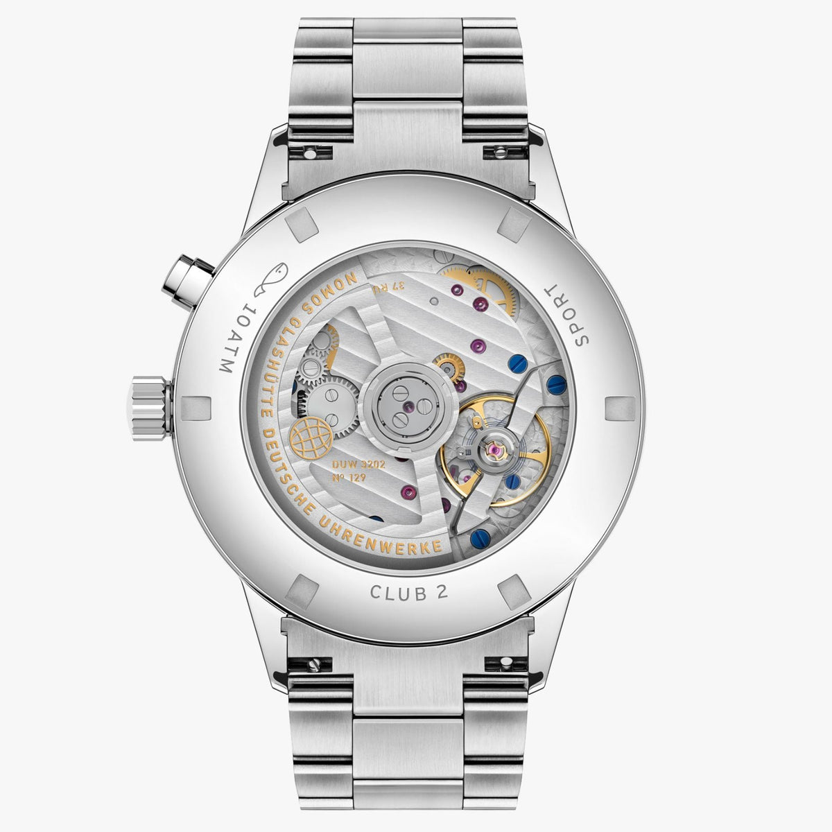 NOMOS Glashütte Club Sport Neomatik Worldtimer Dark 40mm 793 caseback