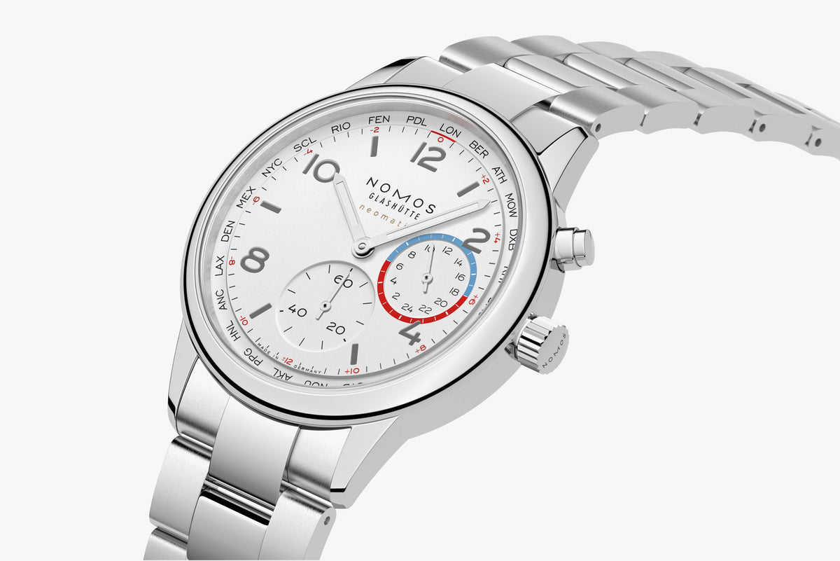 NOMOS Glashütte Club Sport Neomatik Worldtimer White 40mm 792 product shot