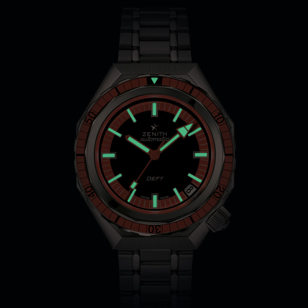 Zenith Defy Revival Black & Orange 37mm 03.A3648.670/21.M3648 luminous