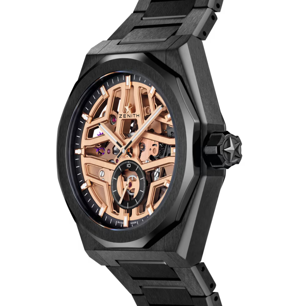 Zenith Defy Skyline Skeleton Black & Gold 41mm 49.9300.3620/07.I001 side view